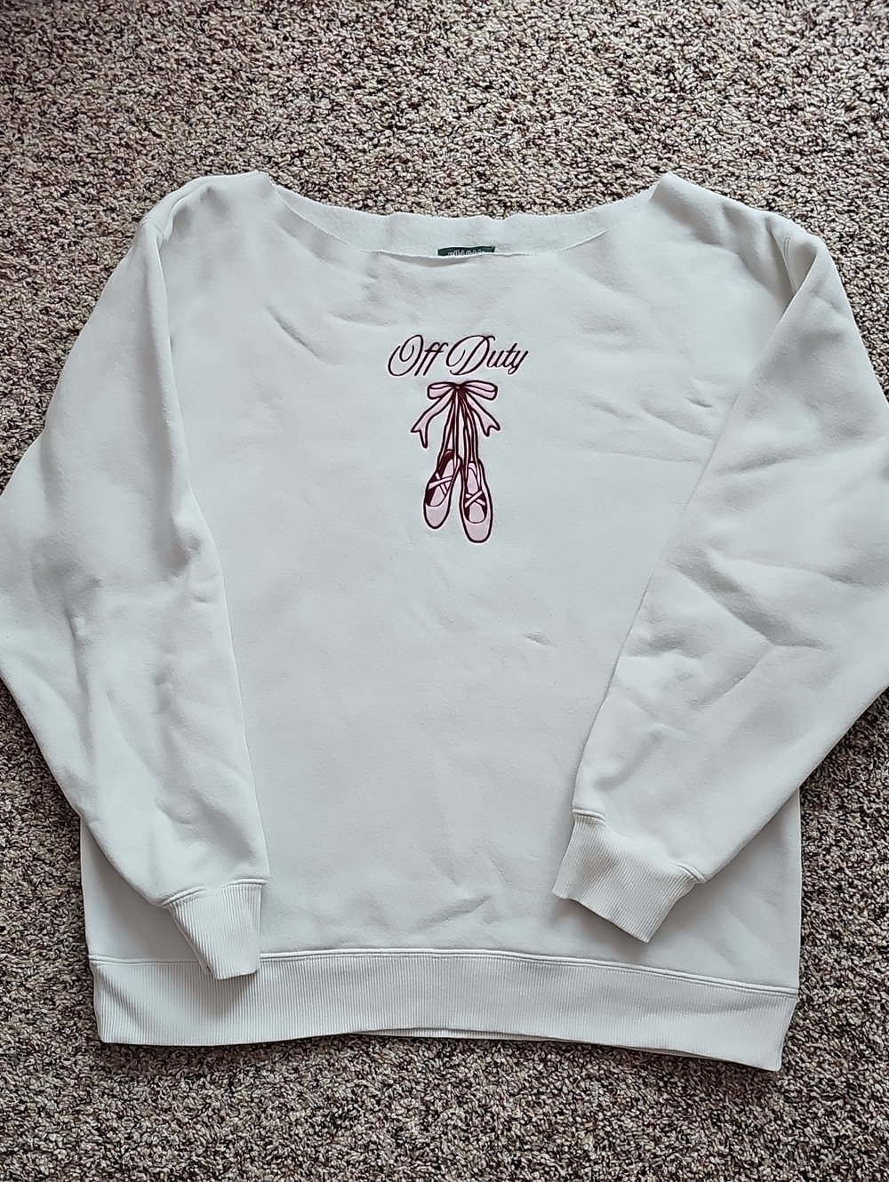 wild fable White Sweatshirt with Pink Script